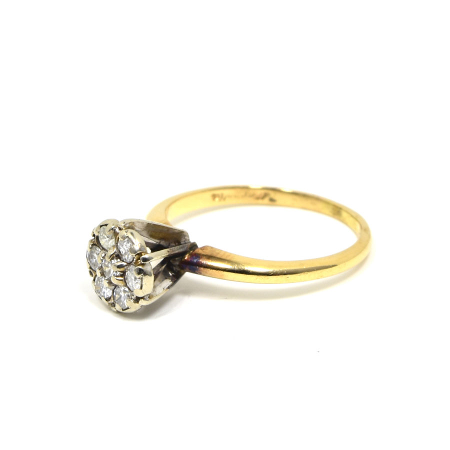 Flower illusion Diamond Gold Ring