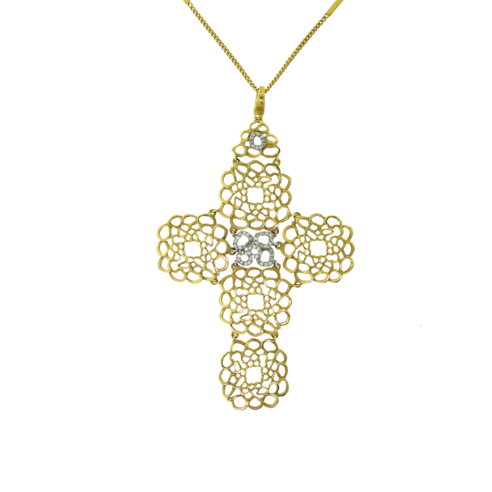 Gold Filigree Cross Necklace