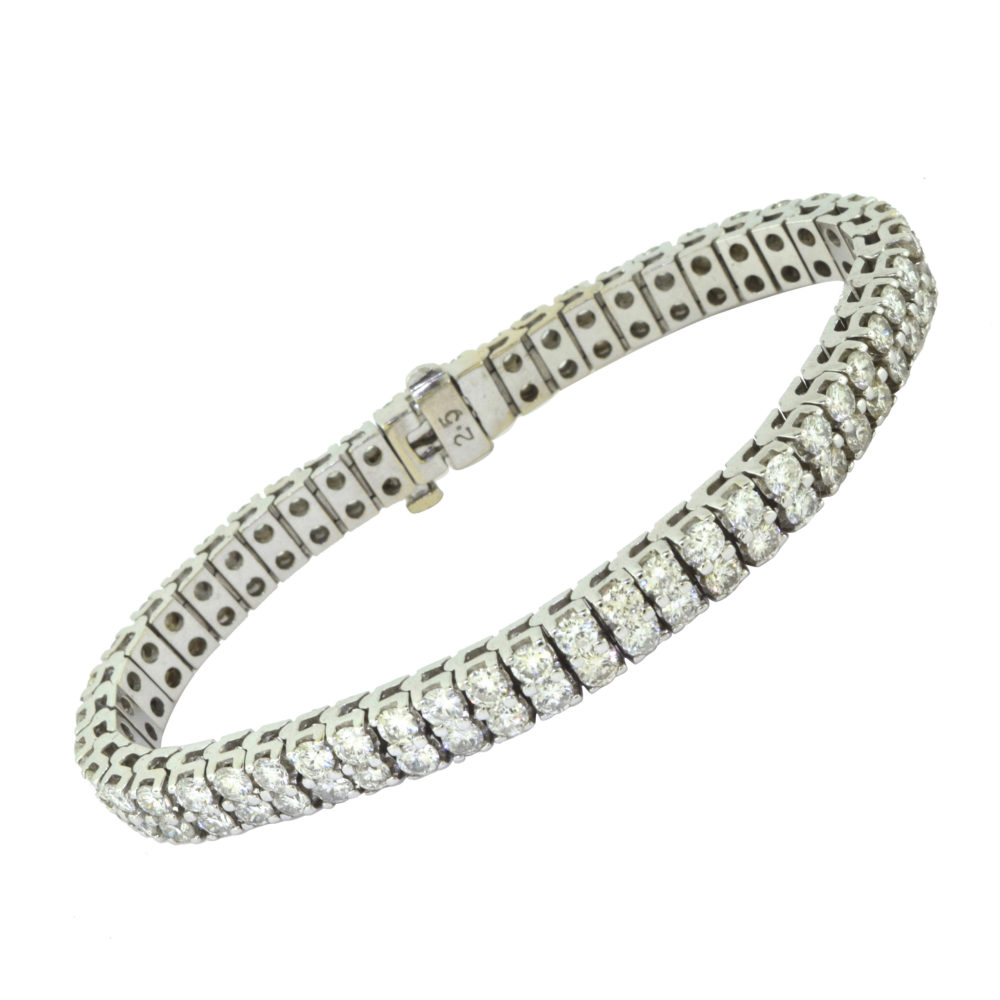 5.15 Carat Total Weight Diamond Line Bracelet in White, Yellow or Rose Gold