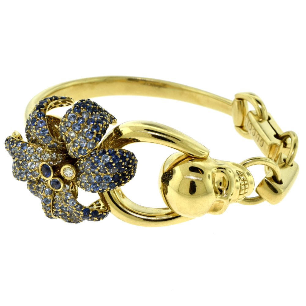 GUCCI 18K ROSE Gold Diamond Flora Bracelet YBA434441001018 $2650 £756.89 -  PicClick UK