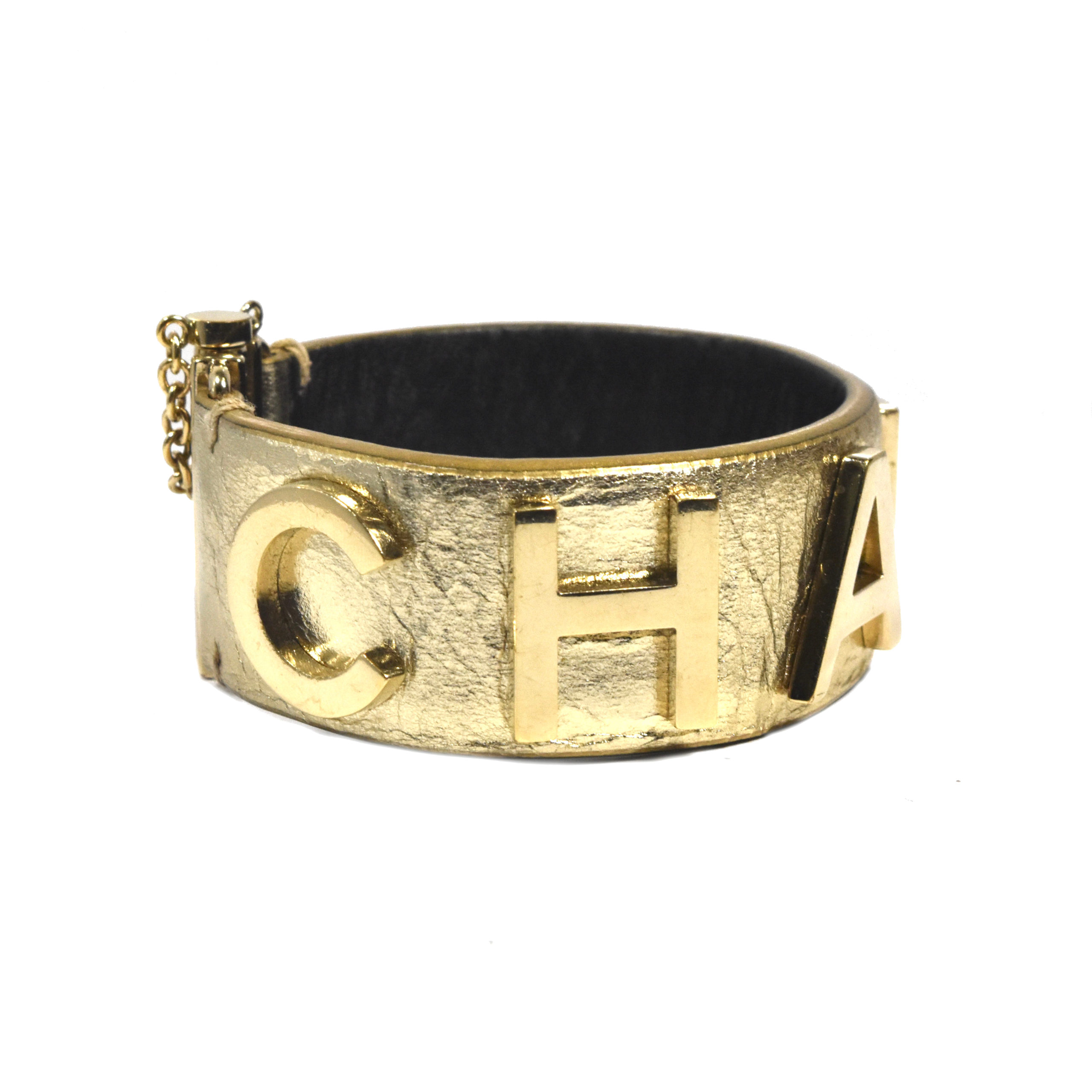 Chanel gold logo bracelet  Gadelles Vintage