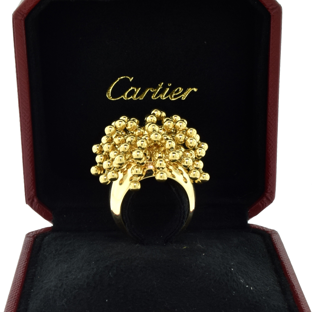 Cartier Yellow Gold Nouvelle Vague Perruque Wig Ring Brilliance