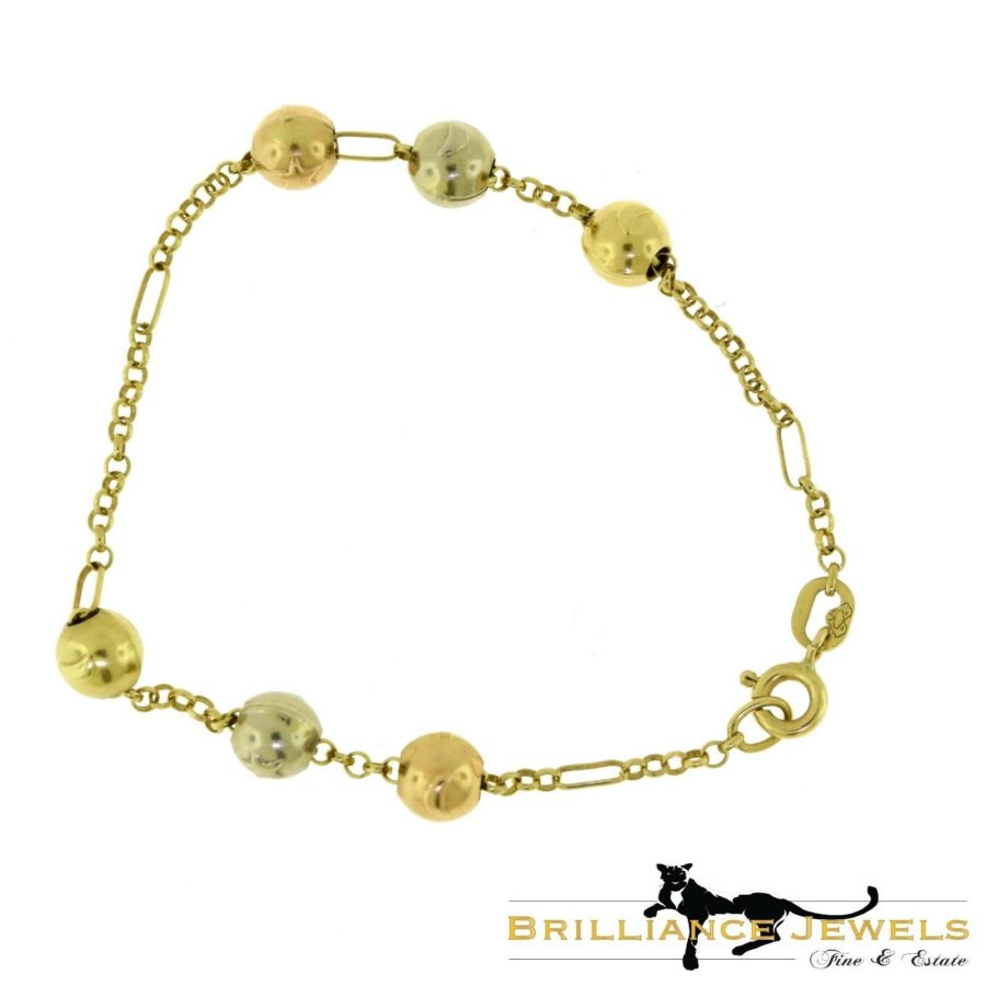 Bead Bracelet in Gold
