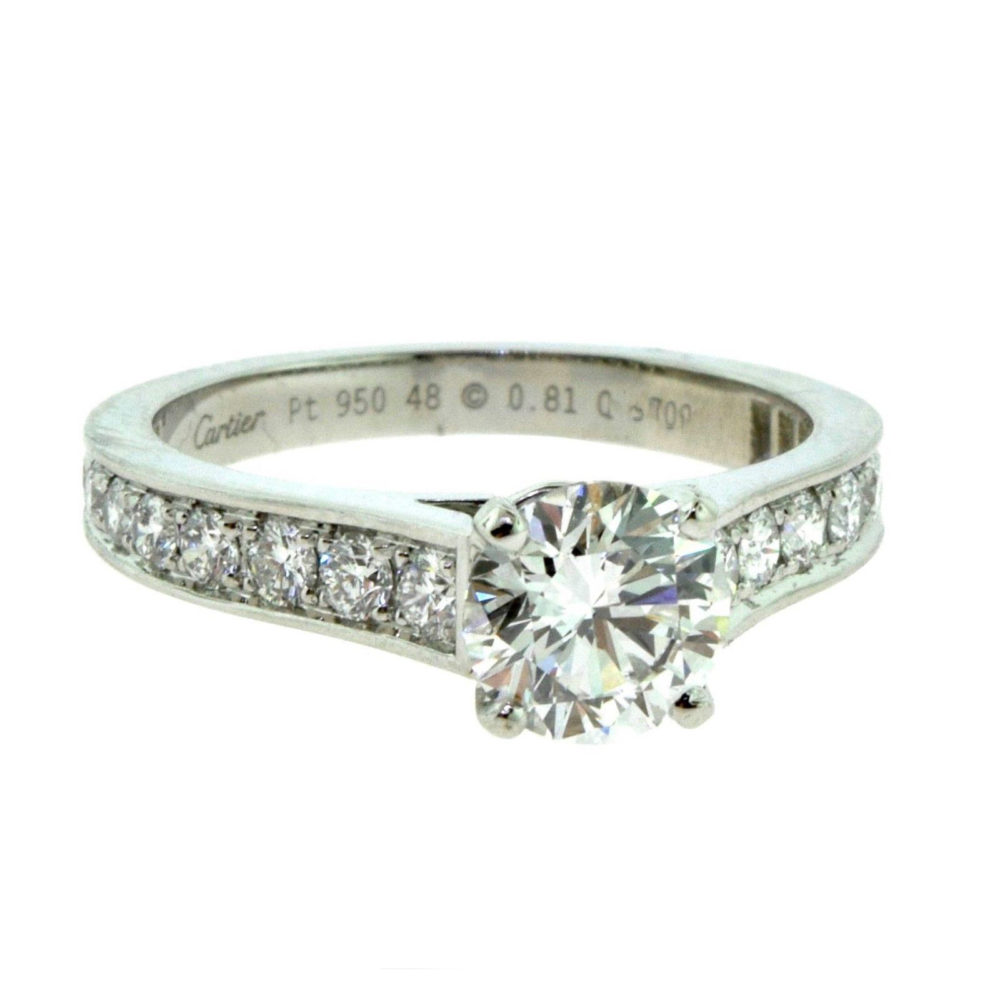 Cartier 1985 Solitaire Diamond Engagement Ring In Platinum, 1.71 TCW ...