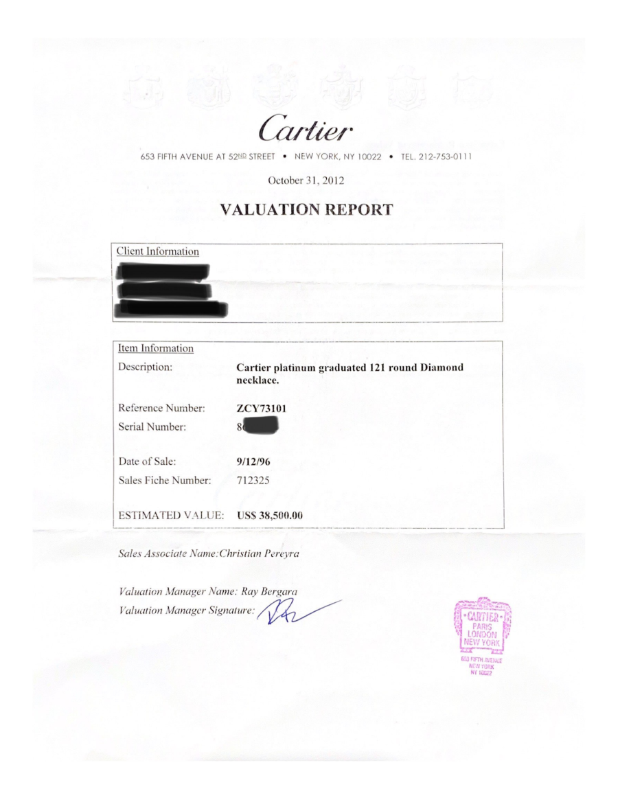 Cartier Evaluation