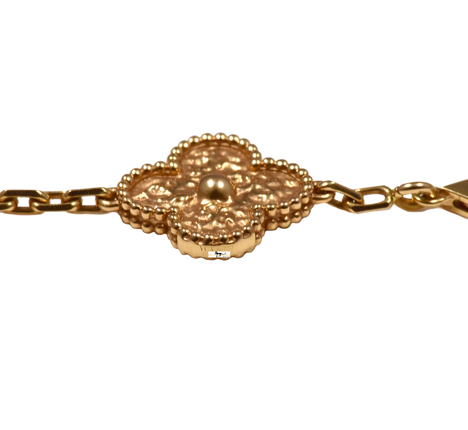VAN CLEEF & ARPELS 18K Rose Gold Diamond Gray Mother of Pearl 5 Motifs Vintage  Alhambra Bracelet 1285867