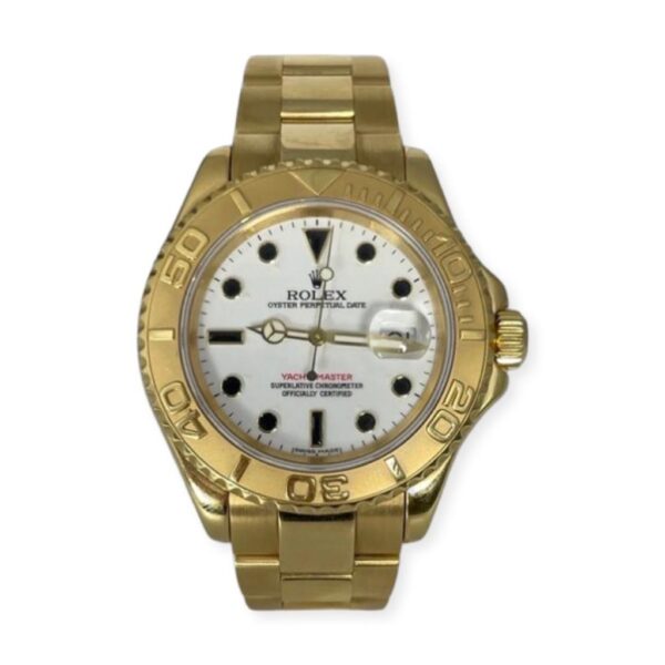 Yellow Gold Rolex Yacht- Master in Yellow Gold with a White Dial