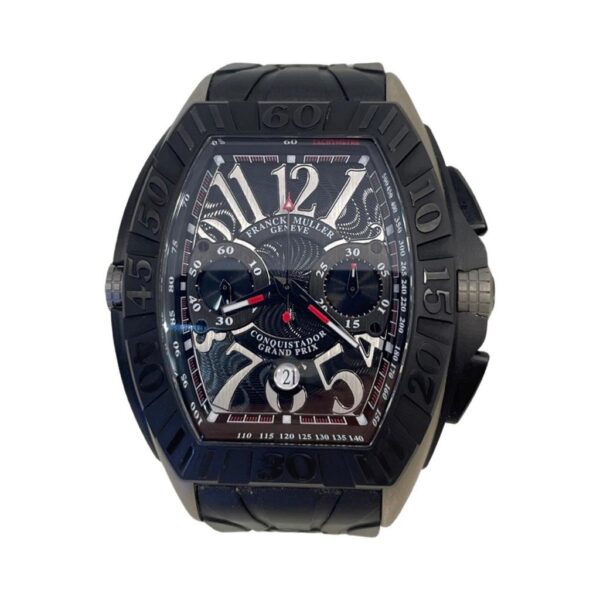 Clack and Titanium Franck Muller watch on a rubber strap