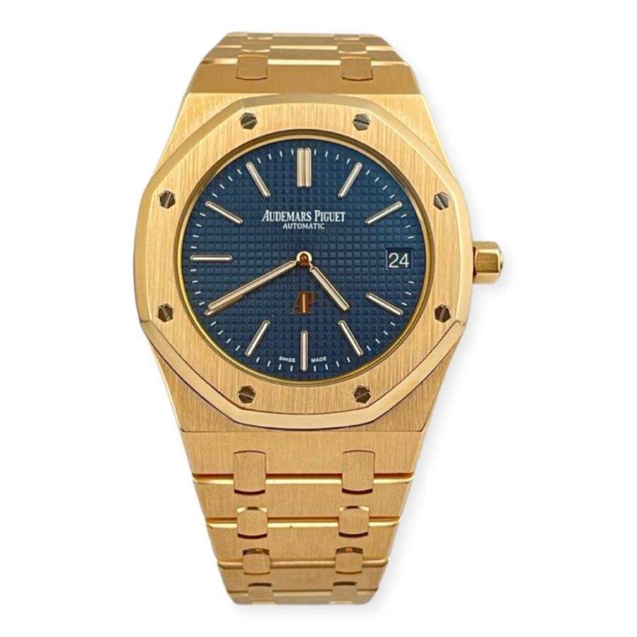 rose gold blue dial audemars piguet 15202OR watch