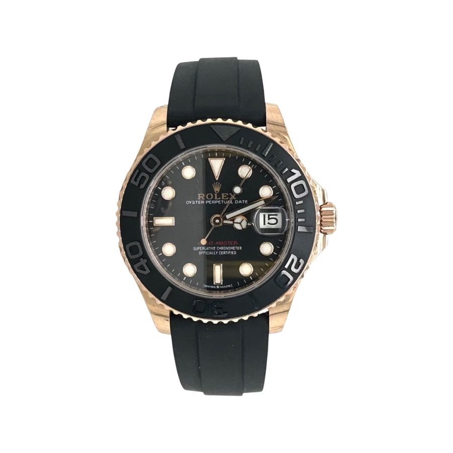 Rolex Yacht-Master 268655 Oysterflex Band 18K Rose Gold 37mm Watch