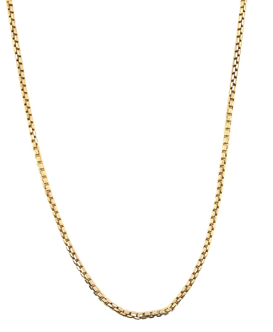 Round Box Chain in 14k Yellow Gold - 24 in