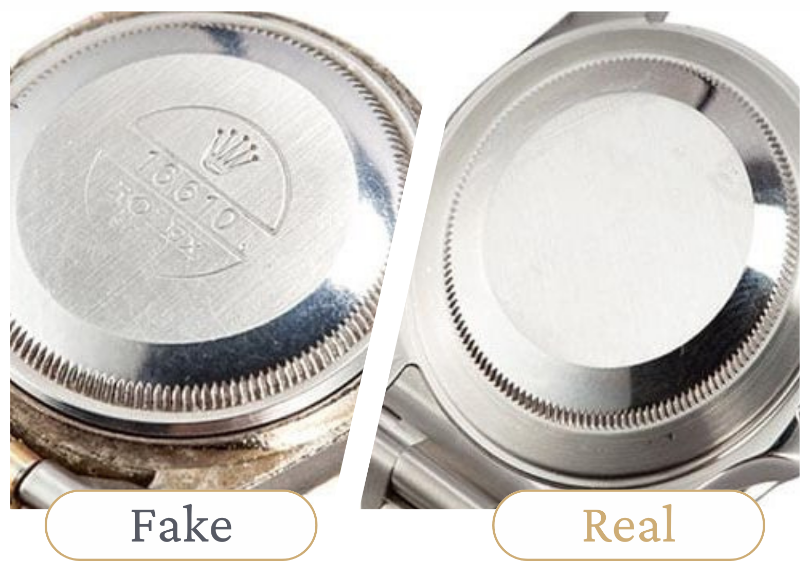 How to Spot a Fake Rolex - Fake VS. Real 9
