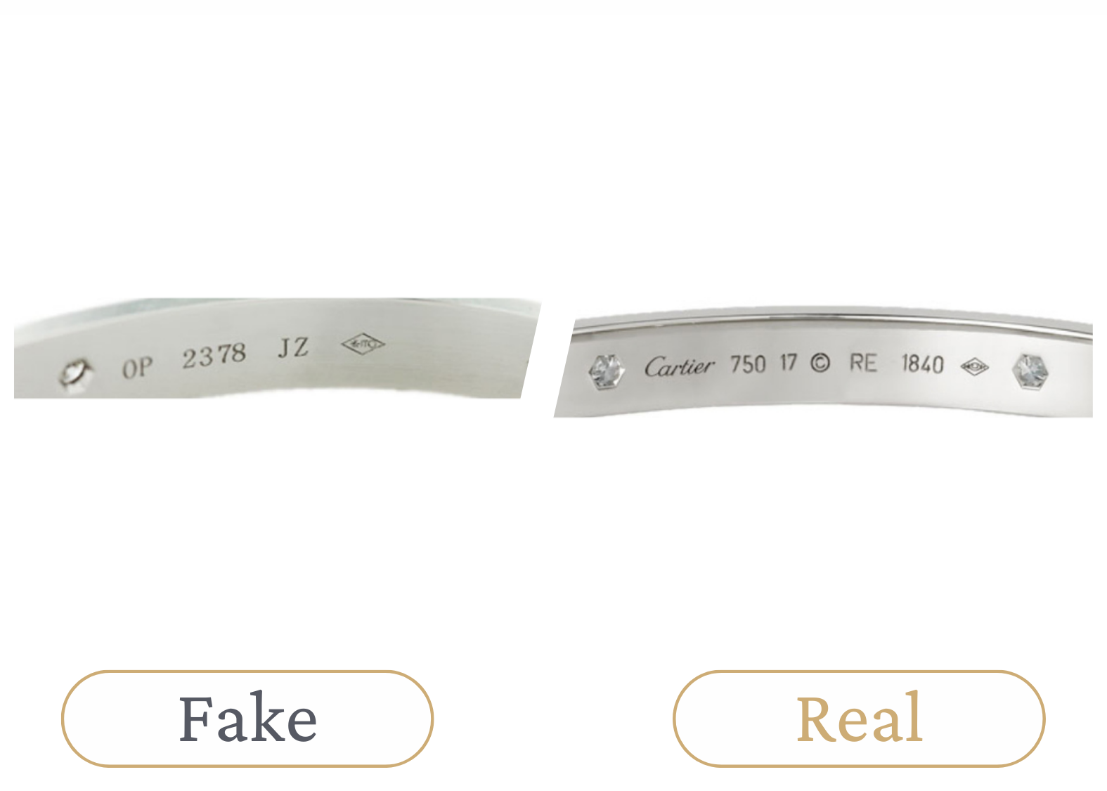 How To Spot A Fake Cartier Love Bracelet? - Fake vs real 3