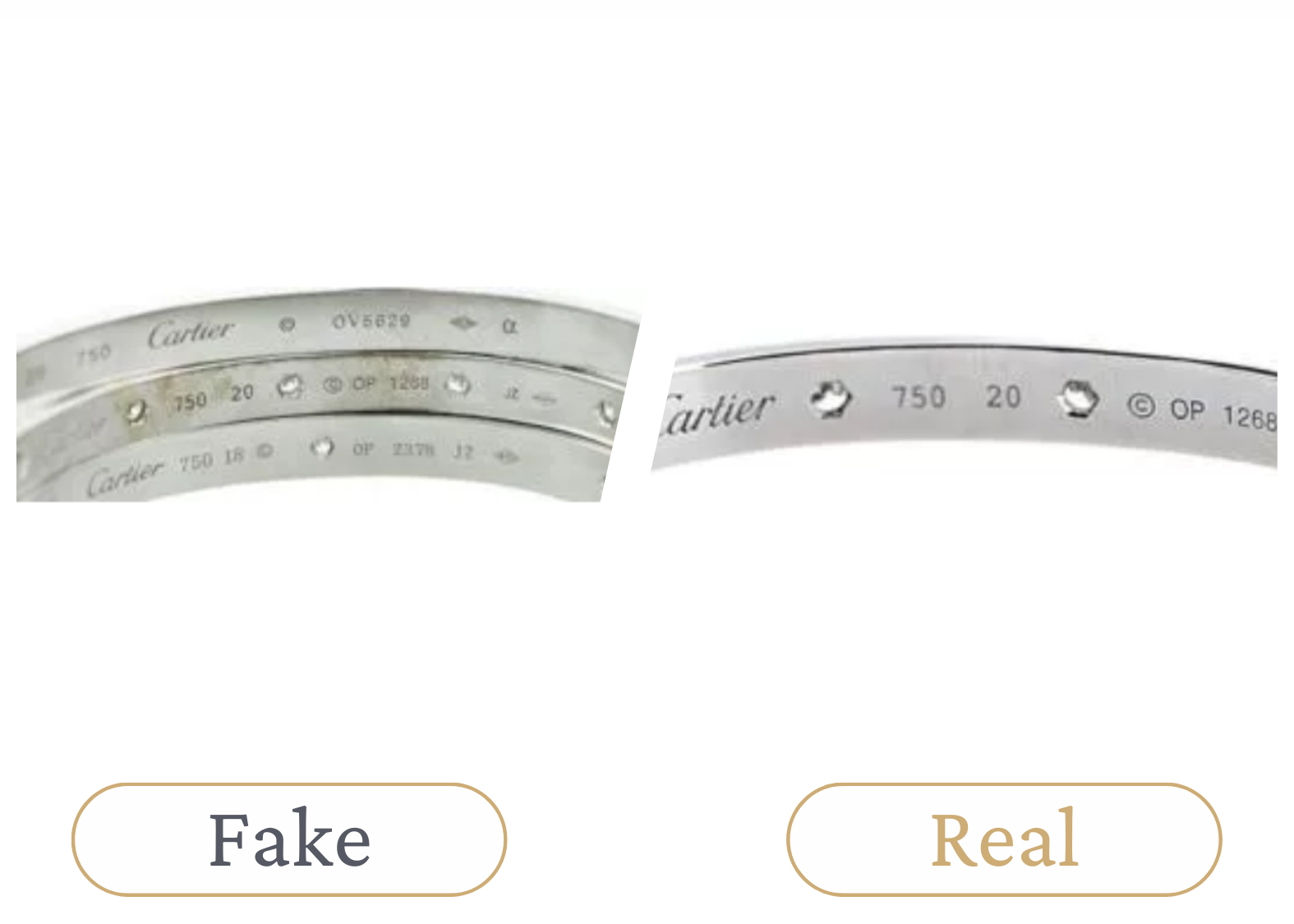 How To Spot A Fake Cartier Love Bracelet? - Fake vs real 4