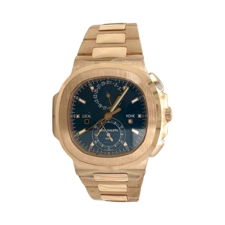 5990 Blue Dial Rose Gold Watch